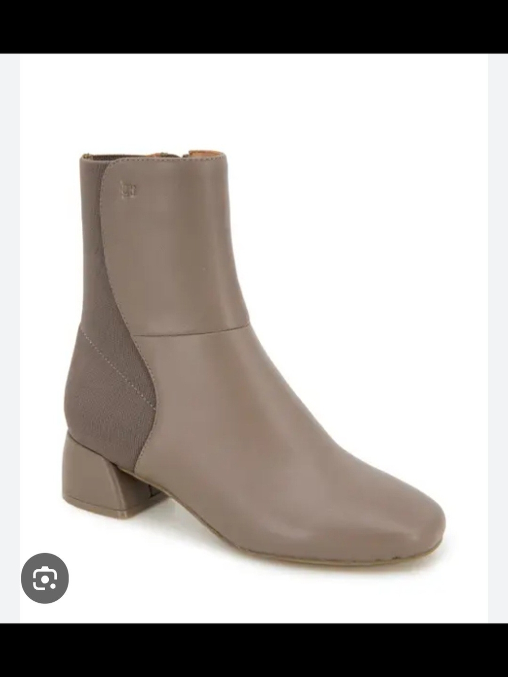 Women's Taupe Mid-Heel Ankle Boots. Emily Bootie
